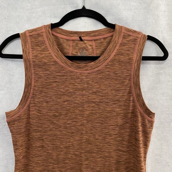 PRANA Women Vertex Dress Size M Heathered Orange Bodycon Sleeveless Casual 1-22 - Picture 3 of 10